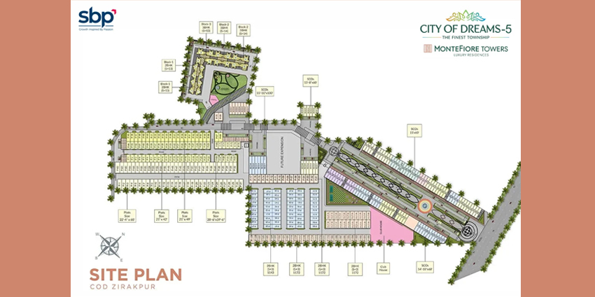 2 BHK Floor Plan in Zirakpur